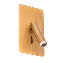 Lampe murale en aluminium LED intégré bronze brossé MALLET
