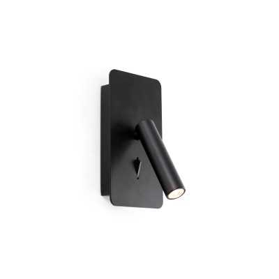 Lampe murale en aluminium LED intégré noir mat AVRECHY