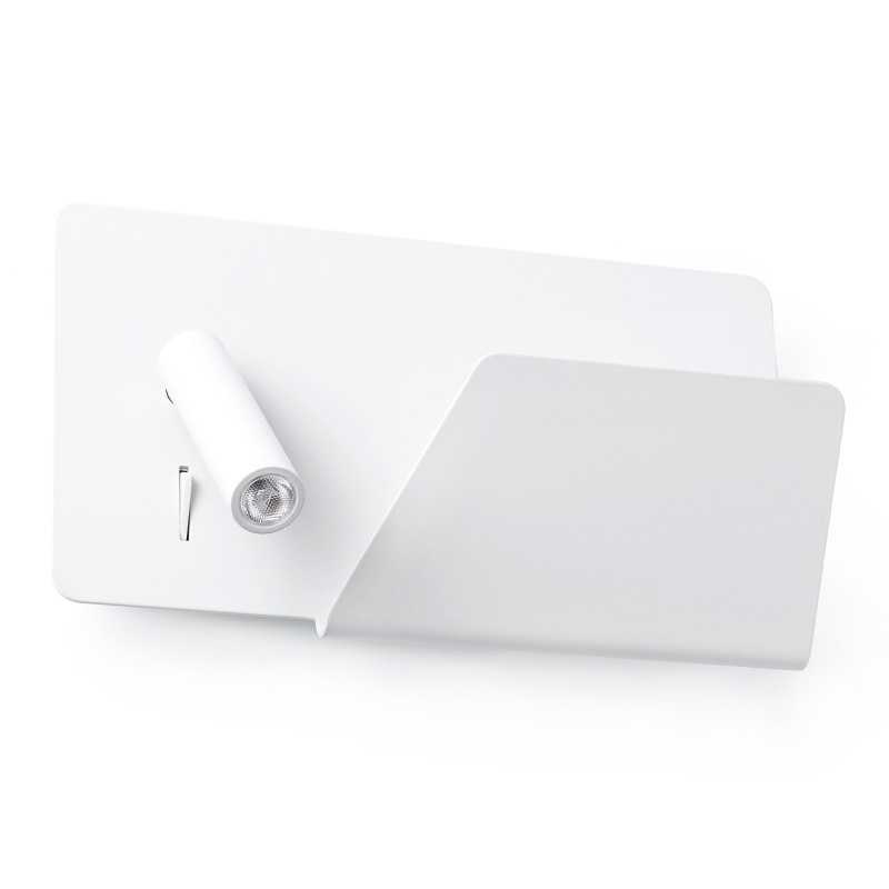 Lampe murale en aluminium LED intégré blanc mat BARDOT