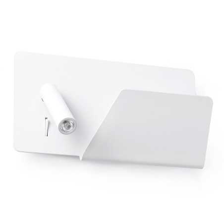 Lampe murale en aluminium LED intégré blanc mat BARDOT