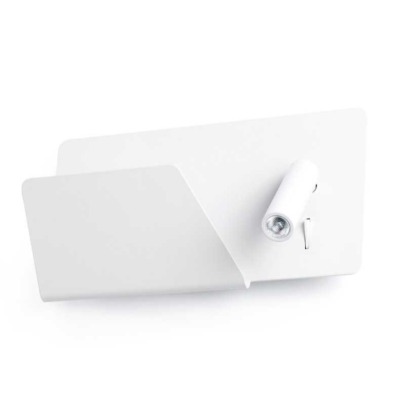 Lampe murale en aluminium LED intégré blanc mat SELENS