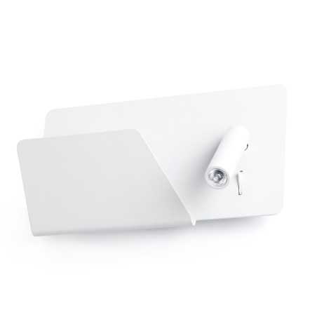 Lampe murale en aluminium LED intégré blanc mat SELENS