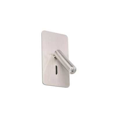 Lampe murale en aluminium LED intégré acier brossé FELZINS