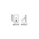 Lampe murale en aluminium LED intégré noir mat BOUGLON