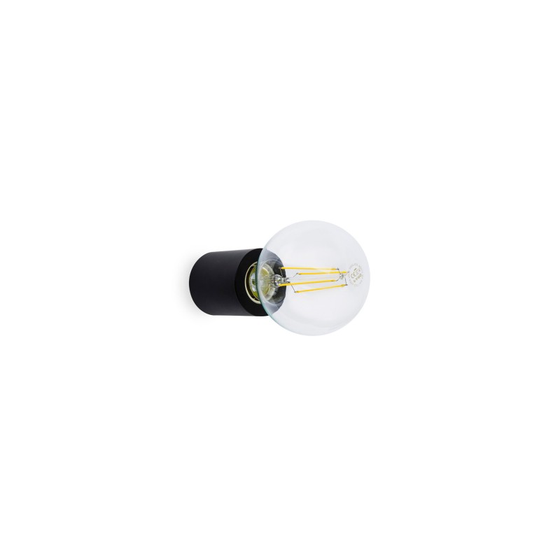 Lampe murale en aluminium E27 noir mat CAMBES