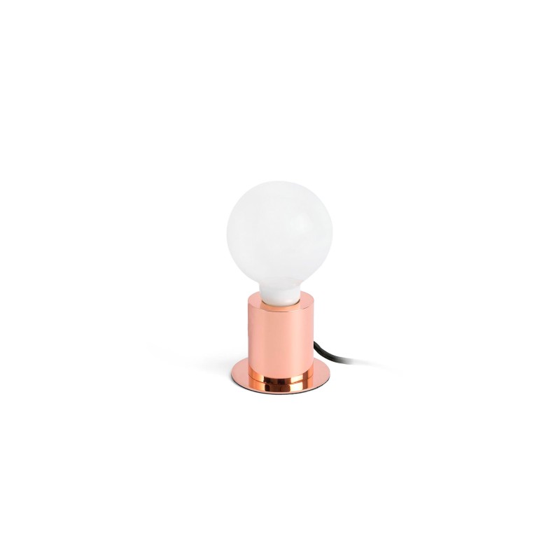 Lampe de table en acier E27 cuivre brillant MESSAGE