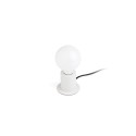 Lampe de table en acier E27 blanc mat LEYNHAC