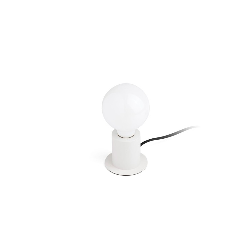 Lampe de table en acier E27 blanc mat LEYNHAC