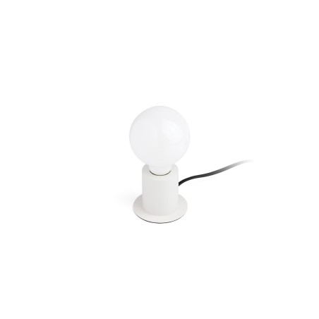 Lampe de table en acier E27 blanc mat LEYNHAC