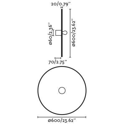 Lampe murale en aluminium E27 noir mat ANGLES