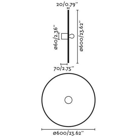 Lampe murale en aluminium E27 noir mat ANGLES