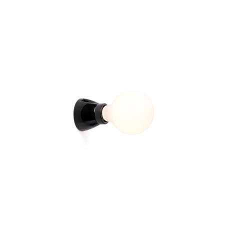Lampe murale en céramique E27 noir brillant KEREVER