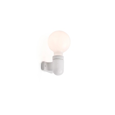 Lampe murale en céramique E27 blanc brillant PAYZAC