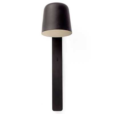 Lampe murale en acier E27 noir MALPALU