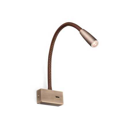 Lampe murale en aluminium LED intégré bronze antique NOGARO