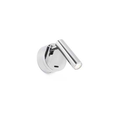 Lampe murale en aluminium LED intégré chromé brillant SERIGNY
