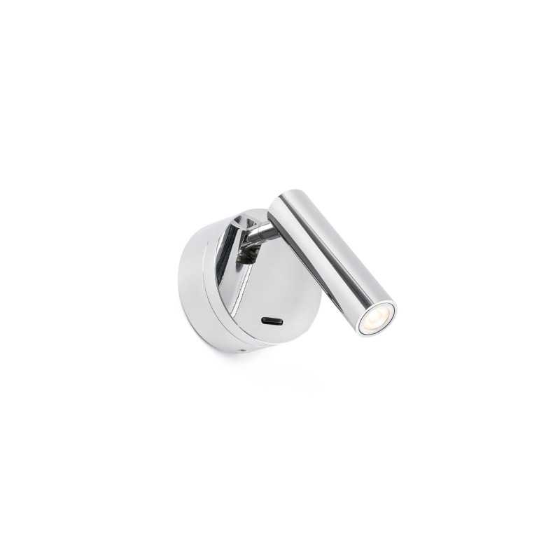 Lampe murale en aluminium LED intégré chromé brillant SERIGNY