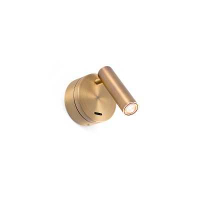 Lampe murale en aluminium LED intégré bronze brossé MOREUIL
