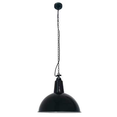 Lampe de plafond en acier E27 noir brillant FURENS