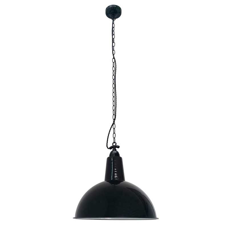 Lampe de plafond en acier E27 noir brillant FURENS
