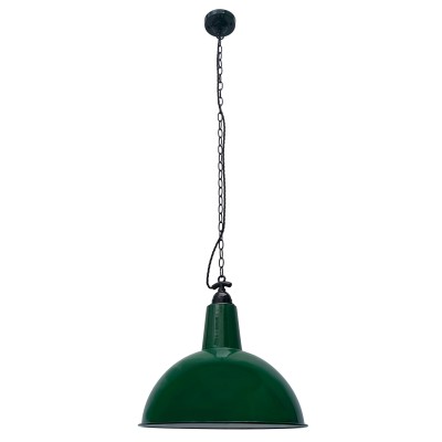 Lampe de plafond en acier E27 vert AMBLIE