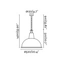 Lampe de plafond en acier E27 vert AMBLIE