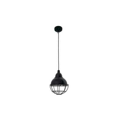 Lampe de plafond en acier E27 noir brillant LINIERE