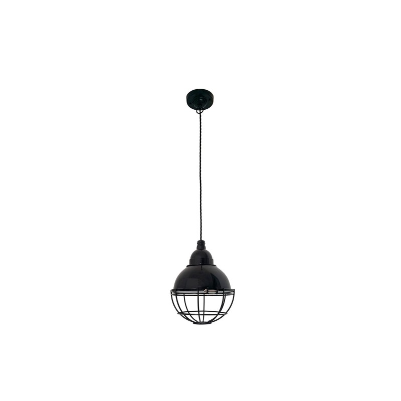 Lampe de plafond en acier E27 noir brillant LINIERE