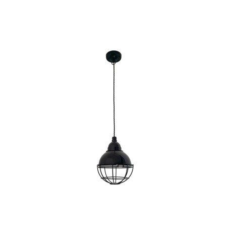 Lampe de plafond en acier E27 noir brillant LINIERE