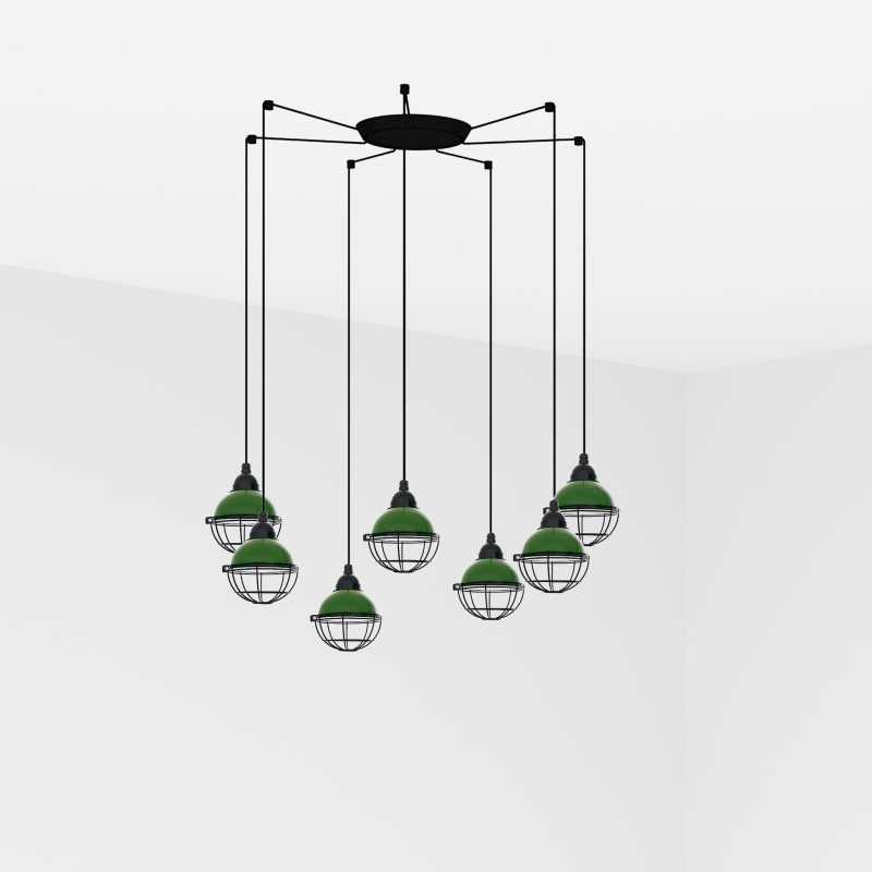 Lampe de plafond en acier E27 vert SALVERT