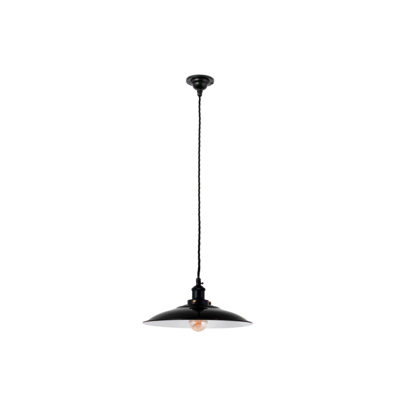 Lampe de plafond en acier E27 noir brillant CRITOT