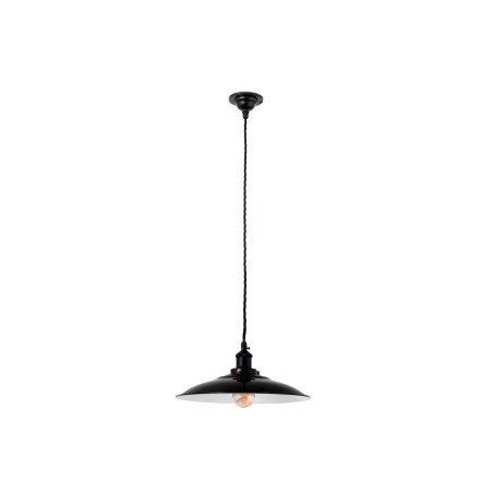 Lampe de plafond en acier E27 noir brillant CRITOT