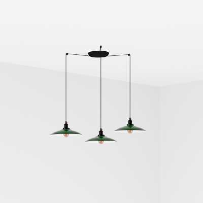 Lampe de plafond en acier E27 vert SEVRES
