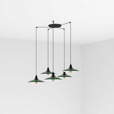 Lampe de plafond en acier E27 vert VAUMORT
