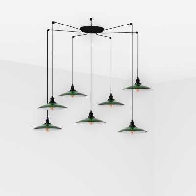 Lampe de plafond en acier E27 vert BLAISE