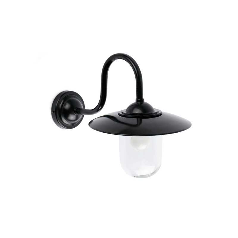 Lampe murale en acero E27 noir brillant CHEVRY