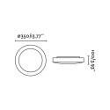Lampe murale en aluminium E27 blanc mat ANCHAUX