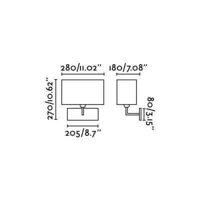 Lampe murale en acero E27 acier mat GIBLES