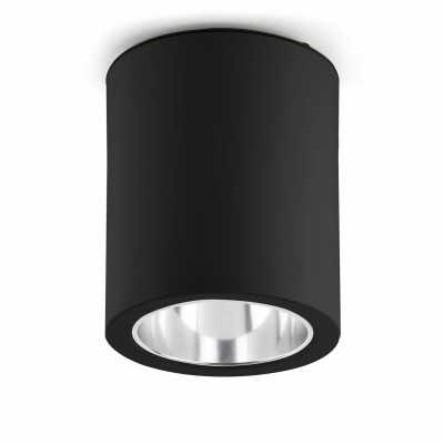 Lampe de plafond en aluminium E27 noir mat CIADOUX
