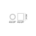 Lampe de plafond en aluminium E27 noir mat CIADOUX