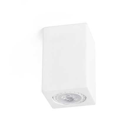 Lampe de plafond en plâtre GU10 blanc mat RIUTES