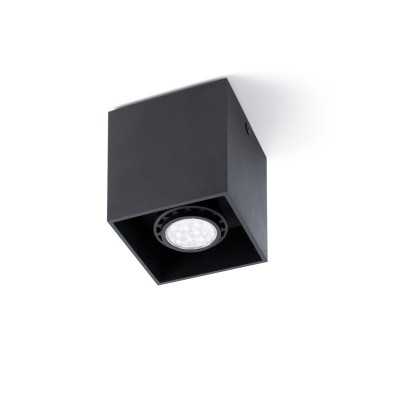 Lampe de plafond en aluminium GU10 noir mat GRUCHY
