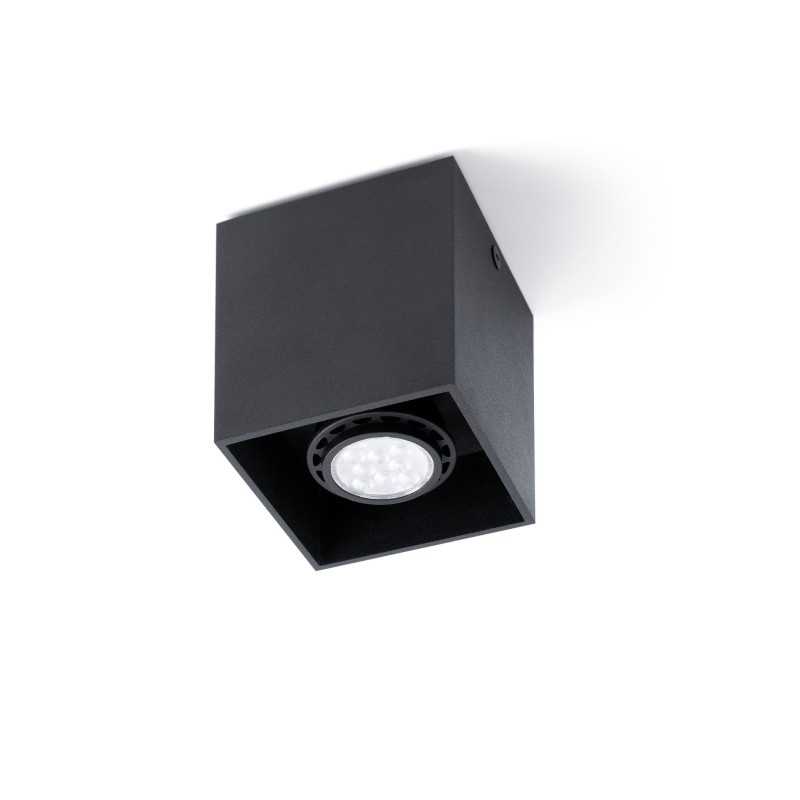 Lampe de plafond en aluminium GU10 noir mat GRUCHY