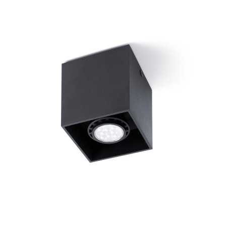 Lampe de plafond en aluminium GU10 noir mat GRUCHY