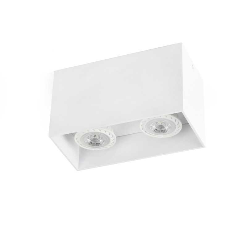 Lampe de plafond en aluminium GU10 blanc mat AIGNOZ