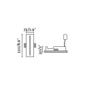 Lampe murale en plâtre LED intégré blanc mat RIOUZAL