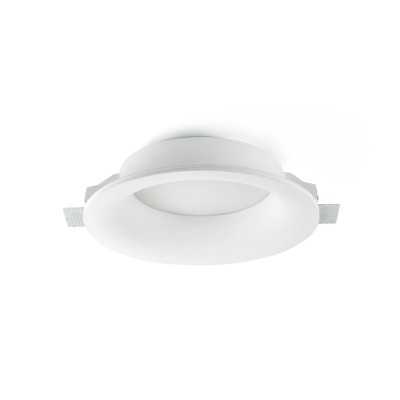 Lampe plafond plâtre LED intégrée blanc mat ISSANS