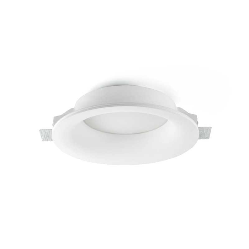 Lampe plafond plâtre LED intégrée blanc mat ISSANS