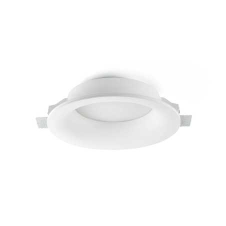 Lampe plafond plâtre LED intégrée blanc mat ISSANS