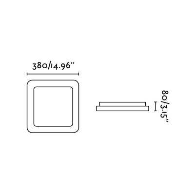 Lampe mur aluminium LED intégré acier brossé réf. 63395